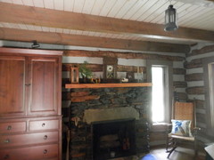 Living room includes fireplace