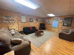 Lower Level Family Room with Full Futon